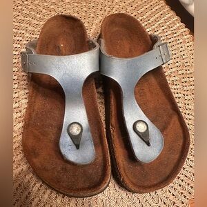 Birkenstock blue thong Sandals
